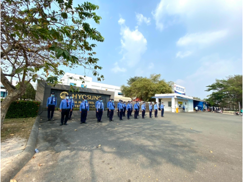 TRIỂN KHAI LỰC LƯỢNG BẢO VỆ TẠI MỤC TIÊU: HYOSUNG VIỆT NAM - KCN NHƠN TRẠCH 5 